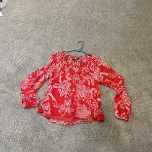 Evereve red floral top